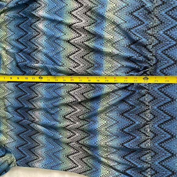 Per Seption Concept Tunic Top Women 1X Black White Red Chevron 3/4 Sleeve Blouse - Picture 15 of 16